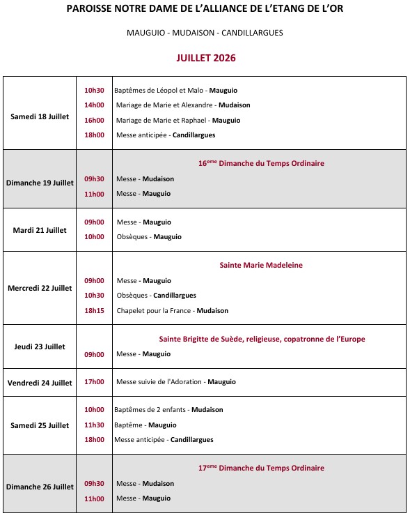 annonces 2026-30 du 2026-07-18 au 2026-07-26