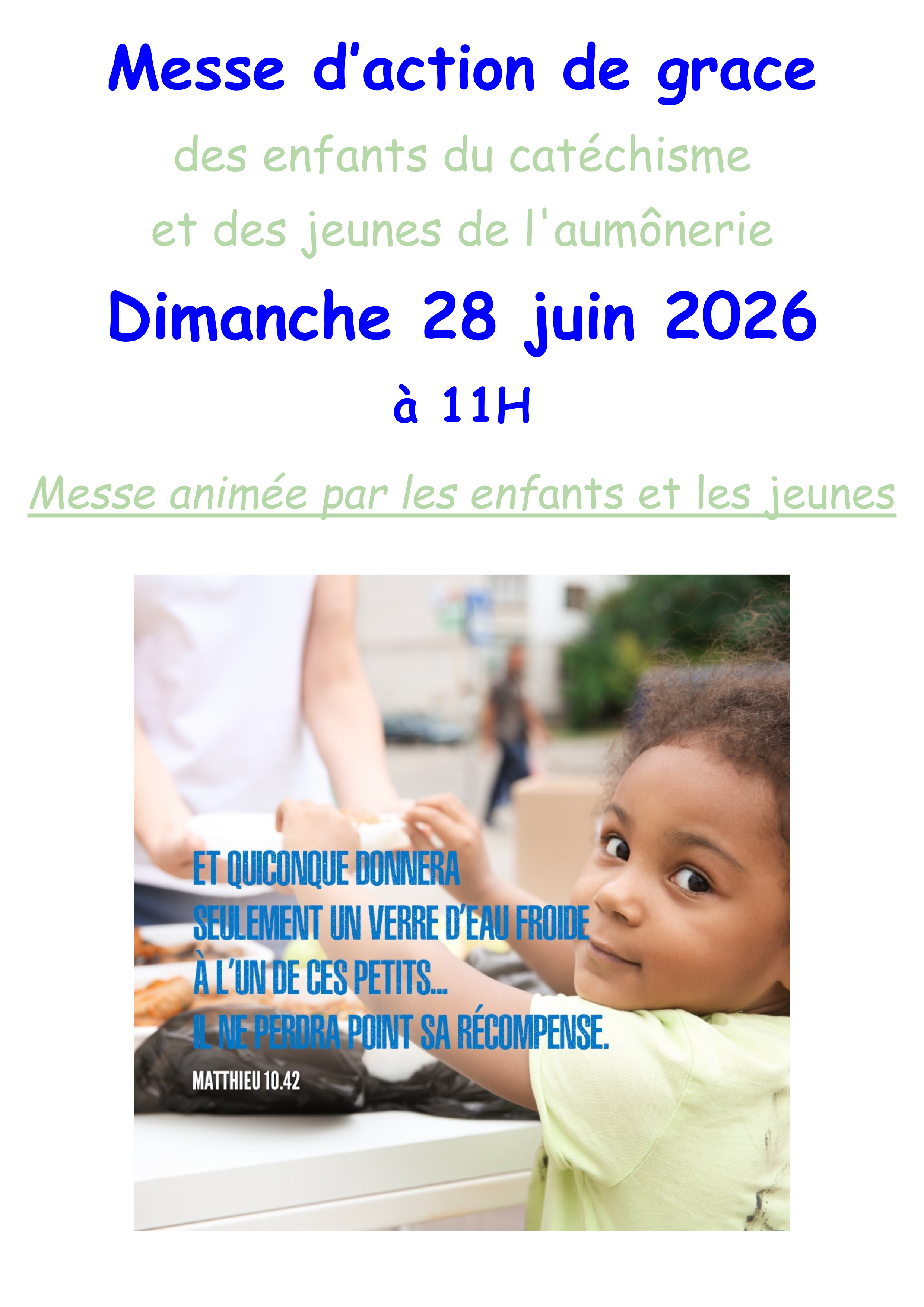 affiche Messe action de grace juin 2026